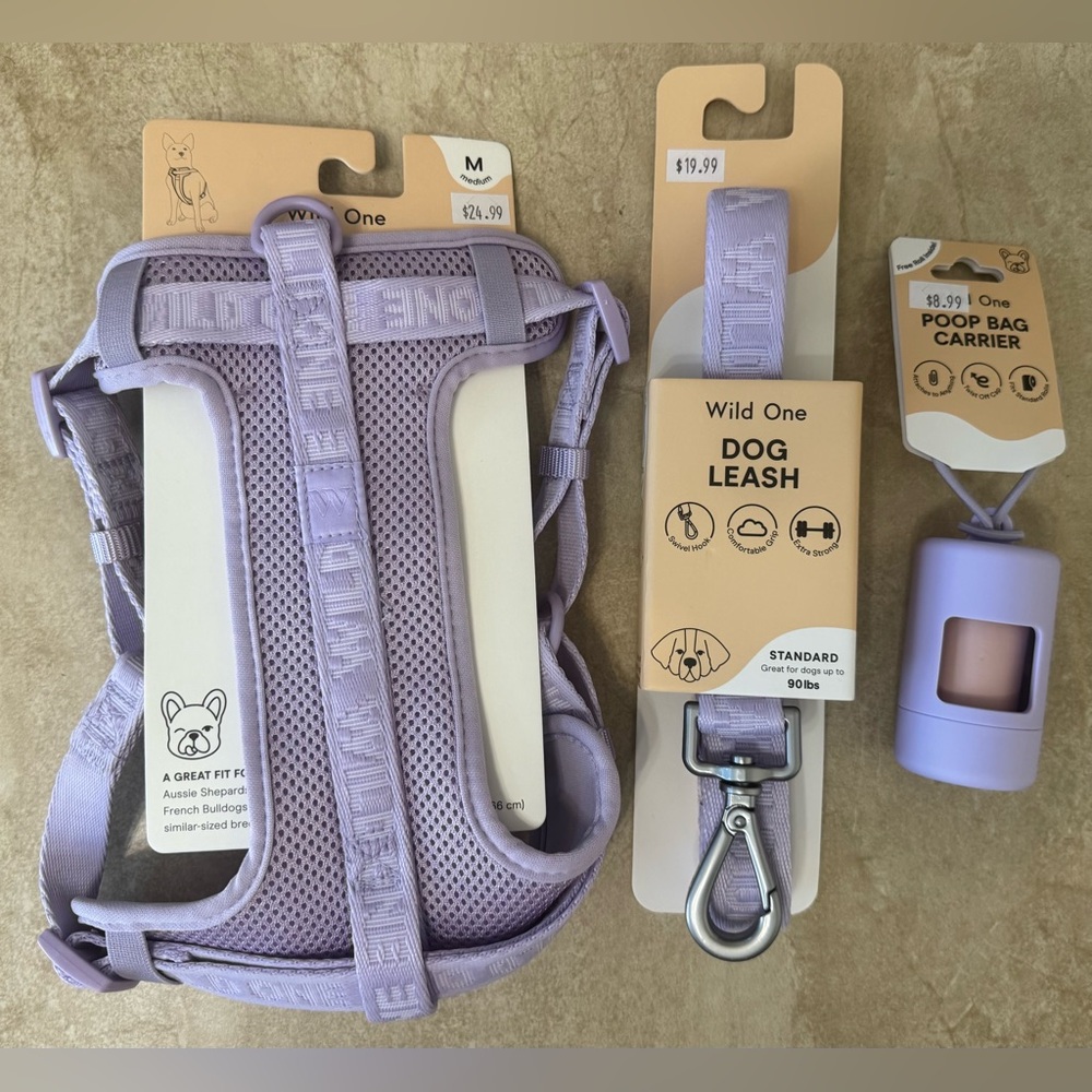 Wild One Dog Harness, Nylon Dog Leash, & Poop Bags - Picture 7 of 15